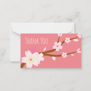 Blush roze Sakura CHerry Blossom Japans Notitiekaartje