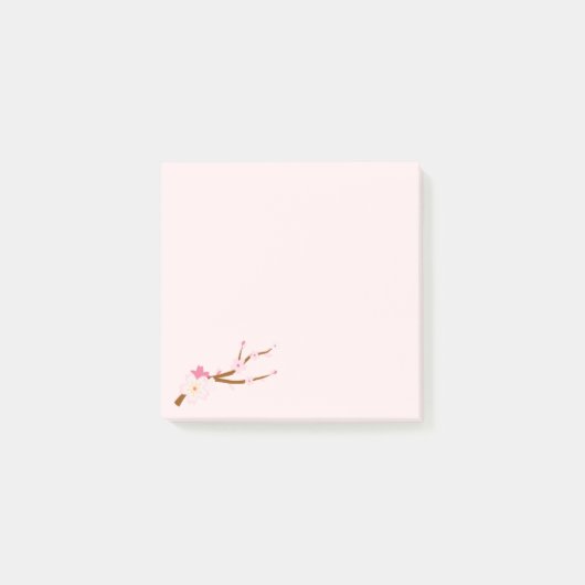 Blush roze Sakura CHerry Blossom Japans Post-it® Notes (Voorkant)