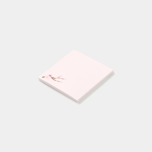 Blush roze Sakura CHerry Blossom Japans Post-it® Notes (Schuin)