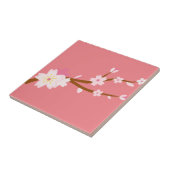 Blush roze Sakura CHerry Blossom Japans Tegeltje (Zijkant)