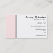 Blush roze schaar visitekaartje (Achterkant)