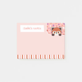 Blush roze Schattigee rode panda Peekabo Uw notiti Post-it® Notes