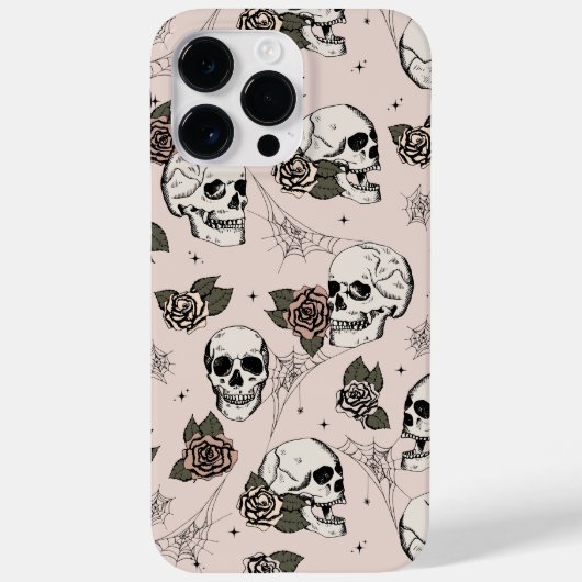 Blush roze schedels en Rozen Case-Mate iPhone Case (Achterkant)