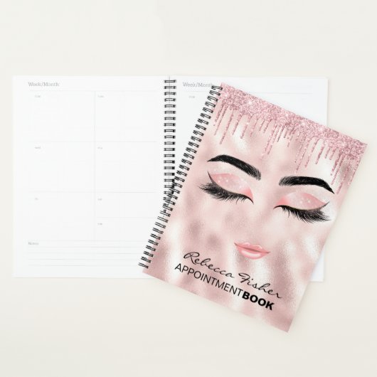 Blush roze schijven Lashes Appointment Planner Boo (Display)