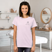Blush Roze Schrift Logo Make-up Staf T-shirt