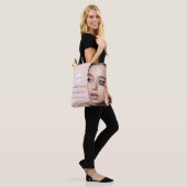 Blush Roze Script Logo Foto Make-up Studio Draagtas (Op model)