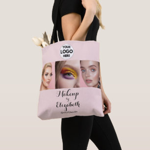 Blush Roze Script Logo Foto Make-up Studio Draagtas