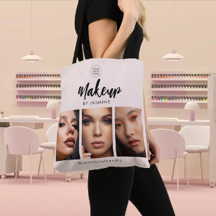 Blush Roze Script Logo Foto Make-up Studio Draagtas
