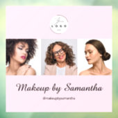 Blush Roze Script Logo Foto Make-up Studio Raamsticker (Vel 3)