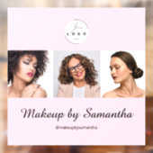 Blush Roze Script Logo Foto Make-up Studio Raamsticker (Vel 2)