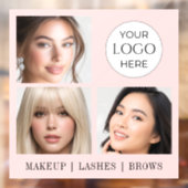 Blush Roze Script Logo Foto Make-up Studio Raamsticker (Vel 2)