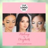Blush Roze Script Logo Foto Make-up Studio Raamsticker (Vel 3)