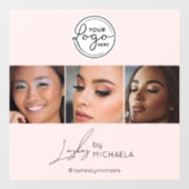 Blush Roze Script Logo Foto Wimpers Studio Raamsticker (Vel)