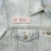 Blush Roze Script Logo Haar Make-up Naamplaatje (In situ)