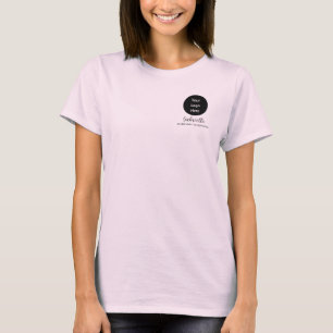 Blush Roze Script Logo Make-up Beeldmateriaal T-shirt