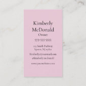 Blush Roze Script Logo QR Code Foto Make-up/Lashes Visitekaartje (Achterkant)