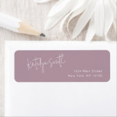 Blush Roze Script Name Return Address Label (Insitu)
