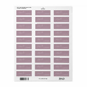 Blush Roze Script Name Return Address Label (Full Sheet)