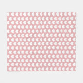Blush roze Simple Heart Patroon Fleece Deken (Voorkant (Horizontaal))