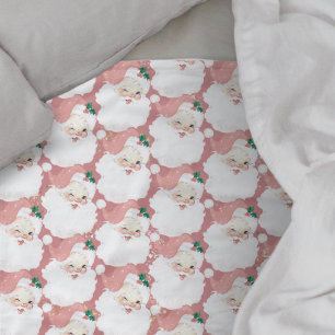 Blush roze  Sinterklaas Winking Kerstmis Fleece Deken