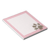 Blush Roze sound-and-and; Paw Print Notitieblok (Schuin)