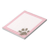 Blush Roze sound-and-and; Paw Print Notitieblok (Gedraaid)