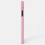 Blush roze sparkle Glam Glitter Drift Monogram iPhone Hoesje (Rechterkant)