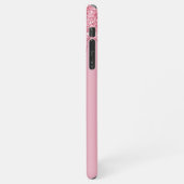 Blush roze sparkle Glam Glitter Drift Monogram iPhone Hoesje (Linkerkant)