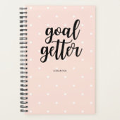 Blush roze Stippen en Black Typografie | Goal Gett Planner (Voorkant)