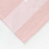 Blush roze stripes - 5 fotocollage monogram fleece deken (Hoek)