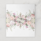 Blush Roze Sweetheart Rozen Groen Plaatskaarten (Buitenkant ongevouwen)