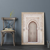 Blush Roze Terracotta Marokkaanse deur Poster