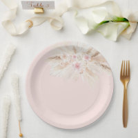 Blush roze tropische Borden