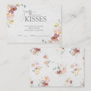 Blush Roze Tuin Bloemen Vrijgezellenfeest spel Informatiekaartje