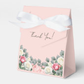 Blush Roze Tuin Rozen Vrijgezellenfeest Bedankdoosjes (Voorkant Zijde)