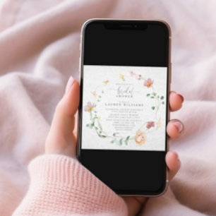 Blush Roze tuinbloemen Vrijgezellenfeest Kaart