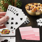 Blush Roze verfchips met aangepaste naam Pokerkaarten (Insitu)