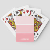 Blush Roze verfchips met aangepaste naam Pokerkaarten (Achterkant)