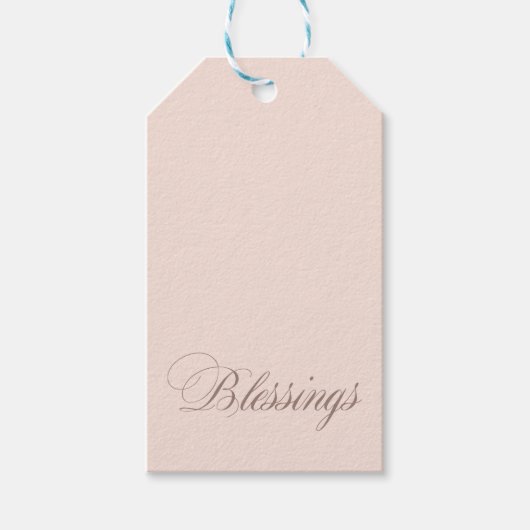 Blush roze verzegeling Kleur F8E3DA Cadeaulabel (Voorkant)