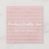 Blush Roze Vierkante Visitekaartje (Voorkant)