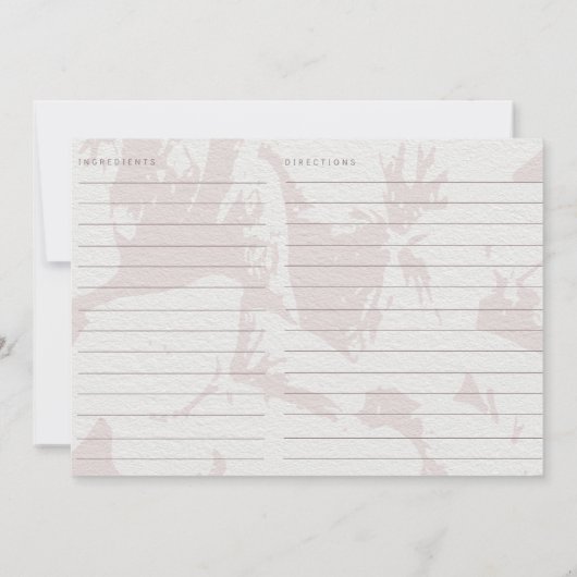 Blush Roze Vrijgezellenfeest Recipkaart Kaart (Achterkant)