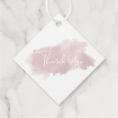 Blush roze Waterverf Baby shower Dank u Bedankjes Labels (Voorkant)