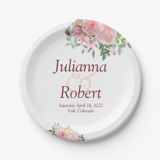 Blush roze waterverf bord papier voor spoelpapier (Voorkant)