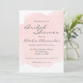 Blush Roze Waterverf Bridal Shower Uitnodiging