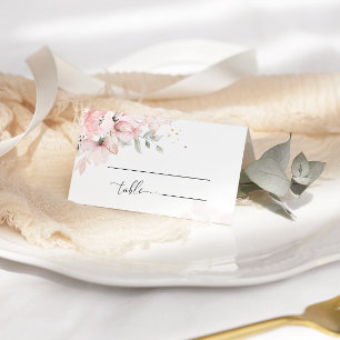 Blush roze Waterverf bruiloft met paars