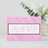 Blush roze Waterverf bruiloft RSVP Kaartje (Staand voorkant)