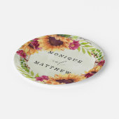 Blush Roze Waterverf Eucalyptus Weddenschap Papa Papieren Bordje (Gekanteld)