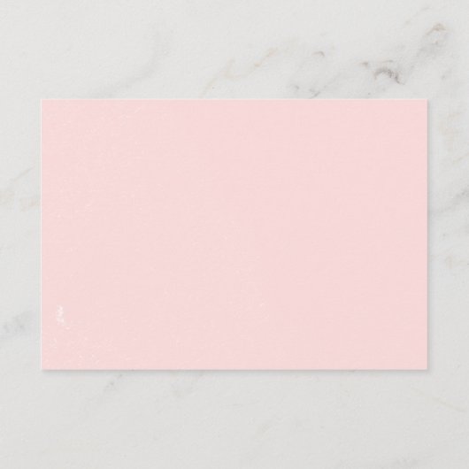 Blush Roze Waterverf Floral Baby shower Adviseur Informatiekaartje (Achterkant)