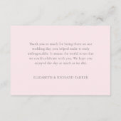 Blush roze Waterverf Floral Greenery Wedding Bedankkaart (Achterkant)