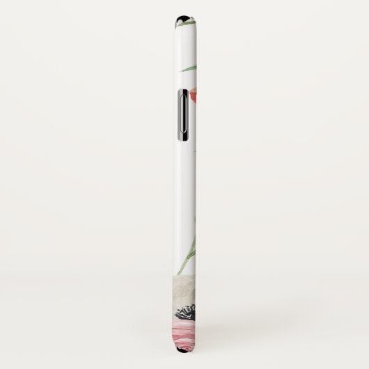 Blush Roze Waterverf Floral Monogram Case-Mate iPhone Case (Achterkant / rechts)